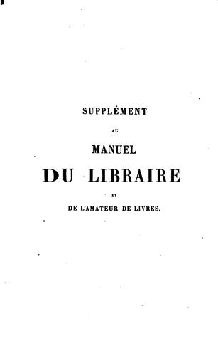 Cover for Dictionnaire de géographie ancienne et moderne à l'usage du libraire et de l ...