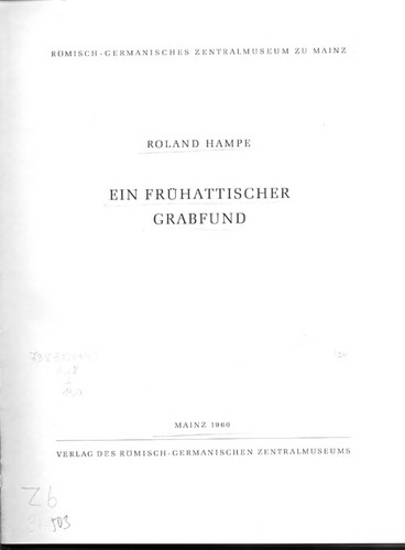 Cover for Ein frühattischer Grabfund.
