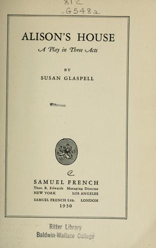 Cover for Alison's house