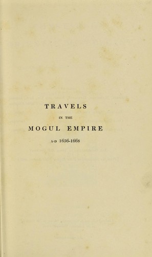 Cover for Travels in the Mogul Empire, A.D. 1656-1668