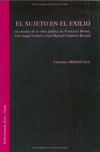 Cover for El Sujeto En El Exilio