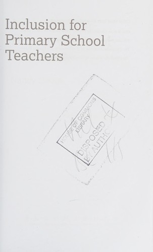 Cover for Inclusion for primary school teachers