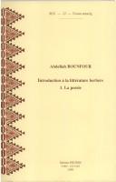 Cover for Introduction à la littérature berbère