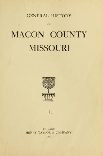 Cover for General history of Macon County, Missouri.