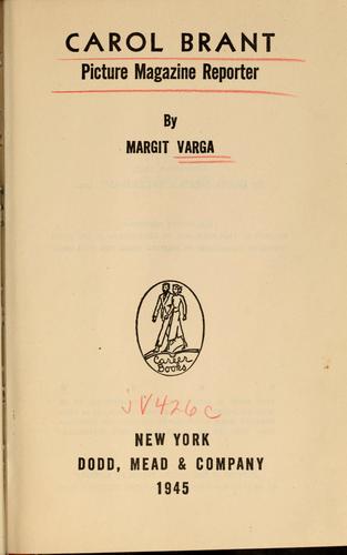 Cover for Carol Brant