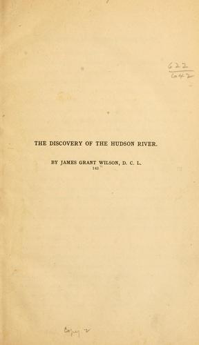 Cover for discovery of the Hudson River.