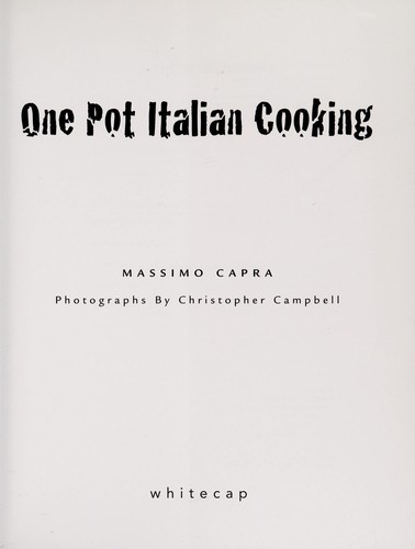 Cover for One pot Italian cooking