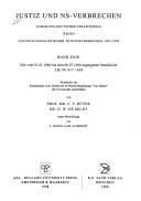 Cover for Justiz und NS-Verbrechen