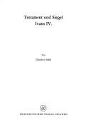 Cover for Testament und Siegel Ivans IV.