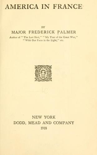 Cover for America in France