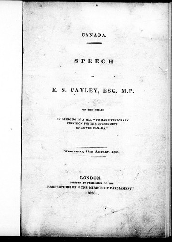 Cover for Canada