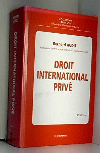 Cover for Droit international privé