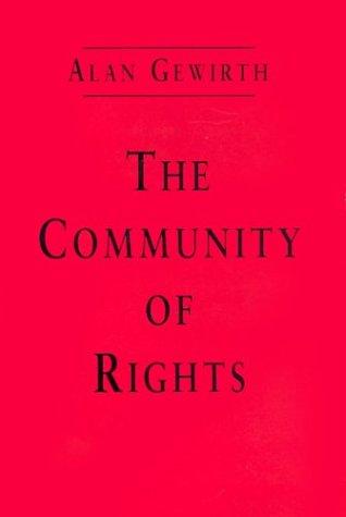 Cover for The community of rights