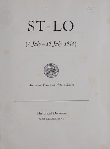 Cover for St-Lo (7 July-19 July 1944)