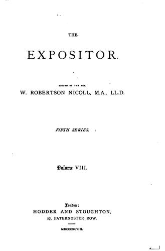 Cover for The Expositor