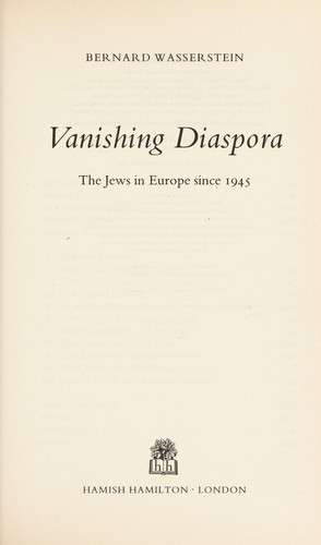 Cover for Vanishing Diaspora