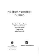 Cover for Politica y Gestion Publica