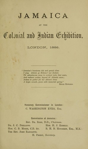 Cover for Jamaica at the Colonial and Indian Exhibition, London, 1886