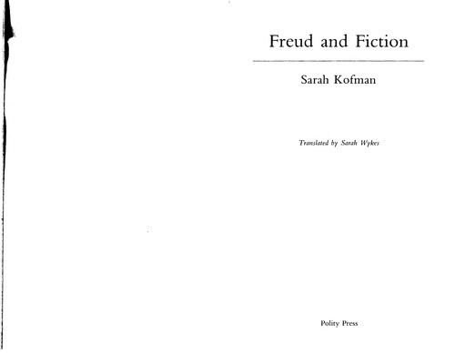 Cover for Freud and fiction