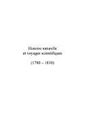 Cover for Histoire naturelle et voyages scientifiques 1780-1830