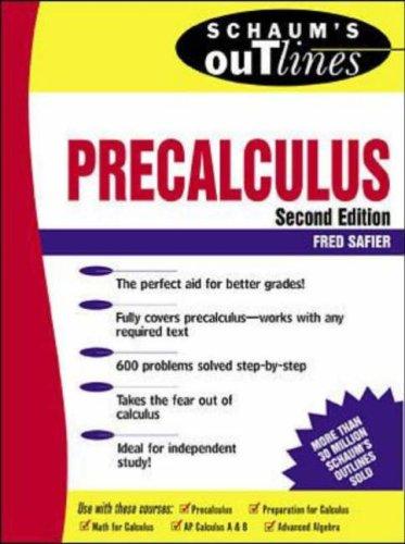 Cover for Schaum's Outline of Precalculus