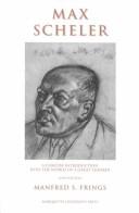 Cover for Max Scheler