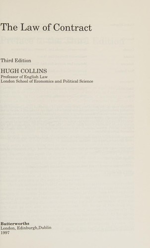 Cover for The law of contract