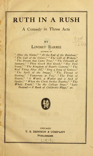 Cover for Ruth in a rush