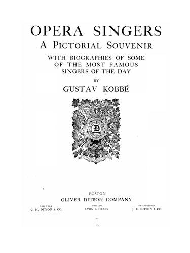 Cover for Opera singers