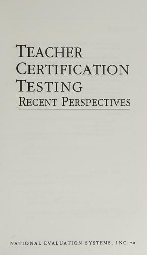 Cover for Teacher Certification Testing