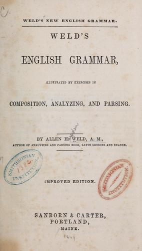Cover for Weld's new English grammar