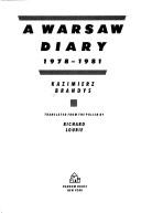 Cover for A Warsaw diary