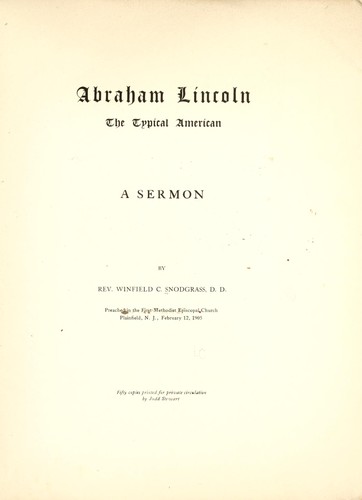 Cover for Abraham Lincoln