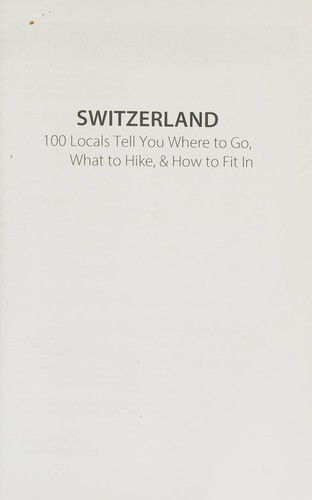 Cover for Switzerland