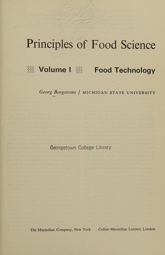 Cover for Principles of food science