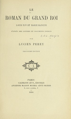 Cover for Le roman du grand roi