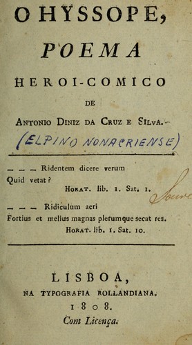 Cover for O hyssope