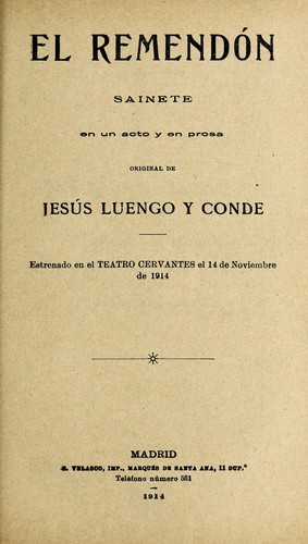 Cover for El remendón