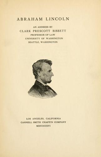 Cover for Abraham Lincoln