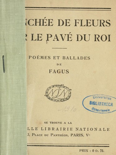 Cover for Jonchée de fleurs sur le pavé du roi