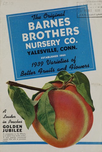 Cover for The original Barnes Brothers Nursery Co., established 1890