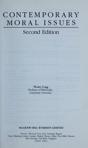 Cover for Contemporary Moral Issues