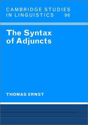 Cover for The syntax of adjuncts