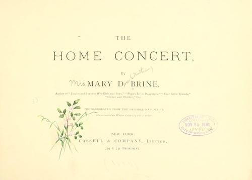 Cover for The home concert