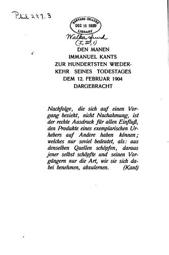 Cover for Weltanschauungslehre
