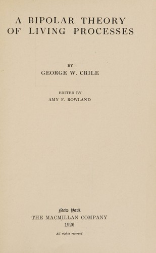 Cover for The bipolar theory of living processes