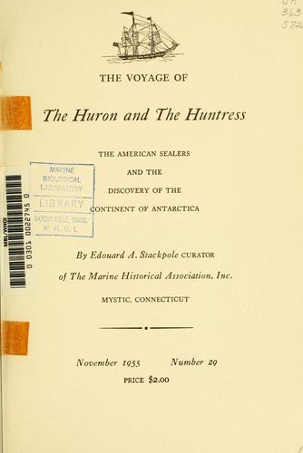 Cover for The voyage of the Huron and the Huntress