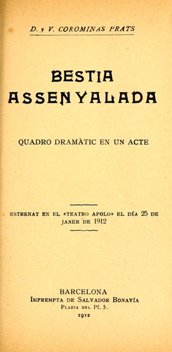 Cover for Bestia assenyalada