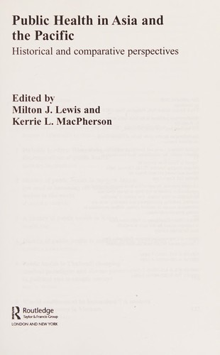 Cover for Public Health in Asia and the Pacific
