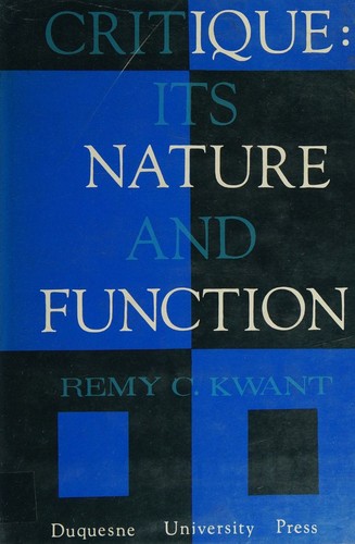 Cover for Critique